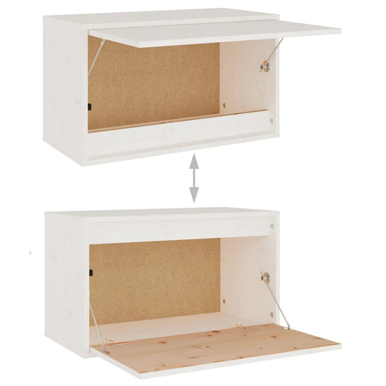 Wandkast 60x30x35 cm massief grenenhout wit MeubelReus
