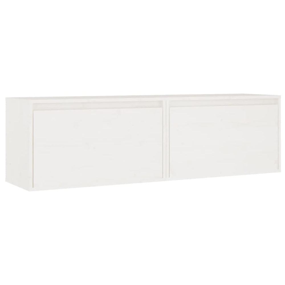 Wandkasten 2 st 60x30x35 cm massief grenenhout wit MeubelReus