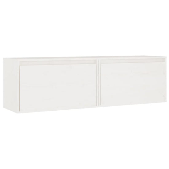 Wandkasten 2 st 60x30x35 cm massief grenenhout wit MeubelReus