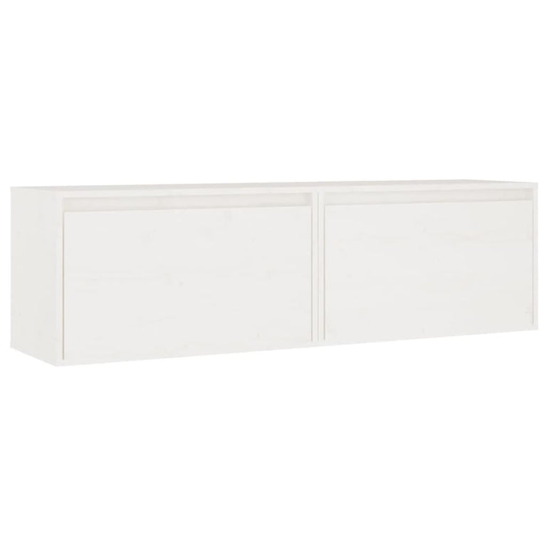 Wandkasten 2 st 60x30x35 cm massief grenenhout wit MeubelReus