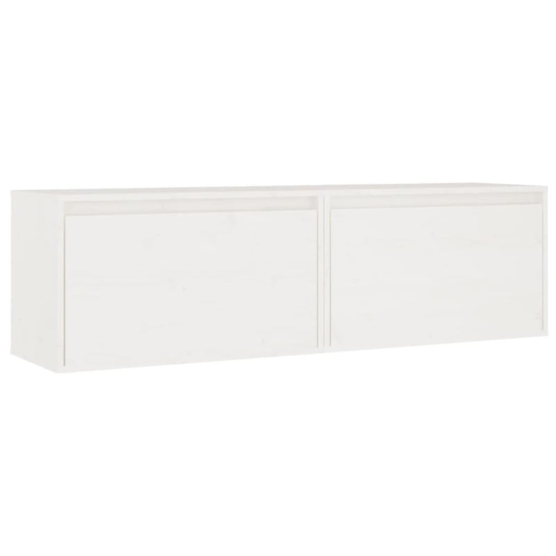 Wandkasten 2 st 60x30x35 cm massief grenenhout wit MeubelReus