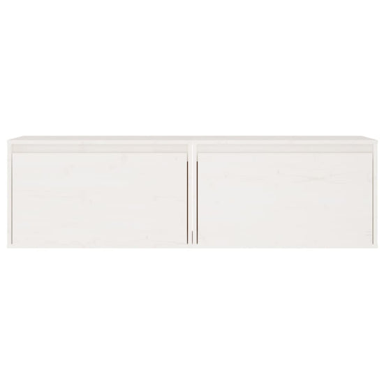 Wandkasten 2 st 60x30x35 cm massief grenenhout wit MeubelReus
