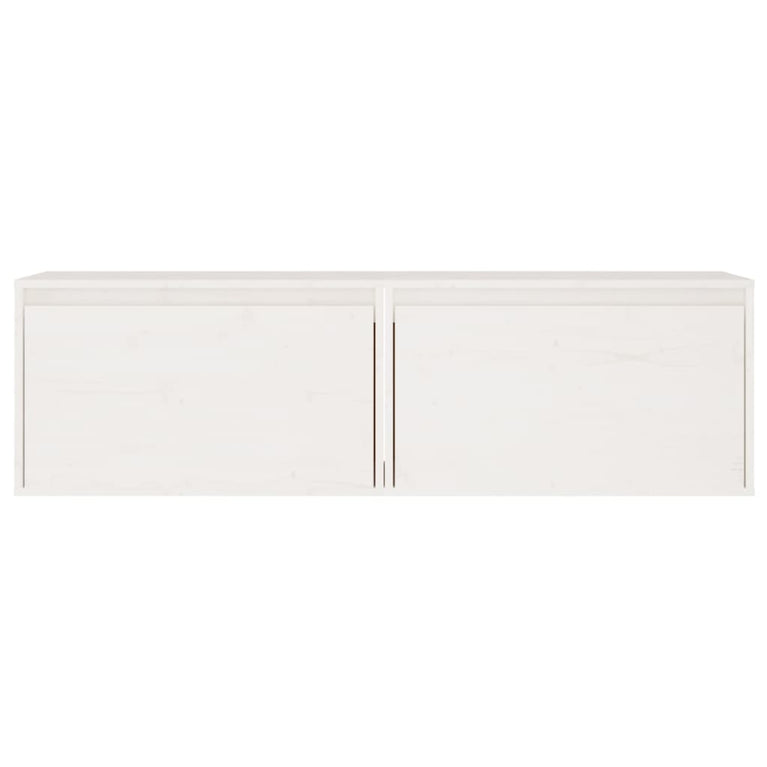Wandkasten 2 st 60x30x35 cm massief grenenhout wit MeubelReus