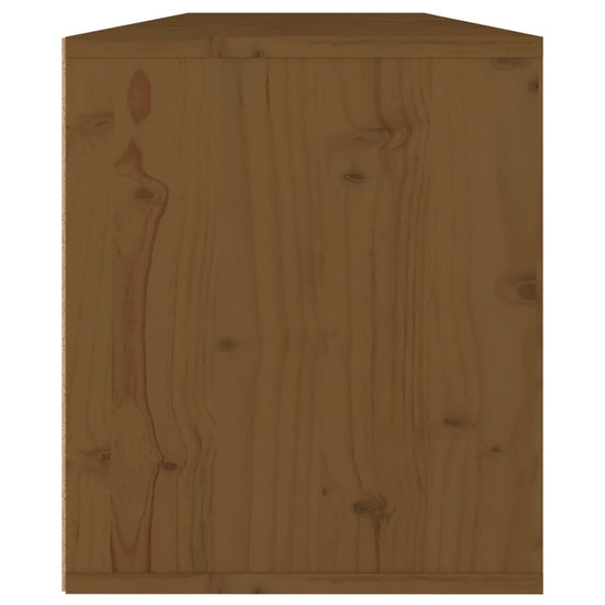 Wandkasten 2 st 60x30x35 cm massief grenenhout honingbruin MeubelReus