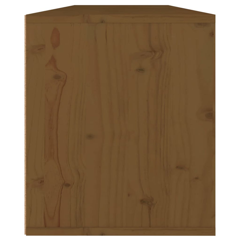 Wandkasten 2 st 60x30x35 cm massief grenenhout honingbruin MeubelReus
