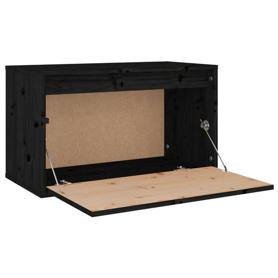 Wandkast 60x30x35 cm massief grenenhout zwart MeubelReus