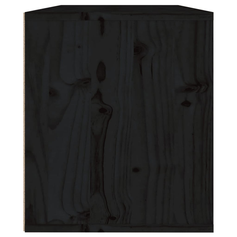 Wandkast 60x30x35 cm massief grenenhout zwart MeubelReus