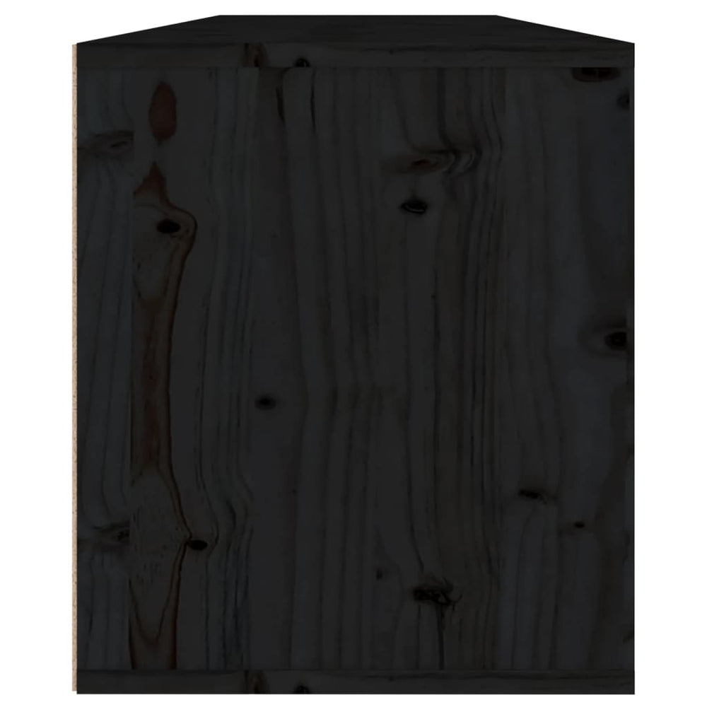 Wandkasten 2 st 60x30x35 cm massief grenenhout zwart MeubelReus