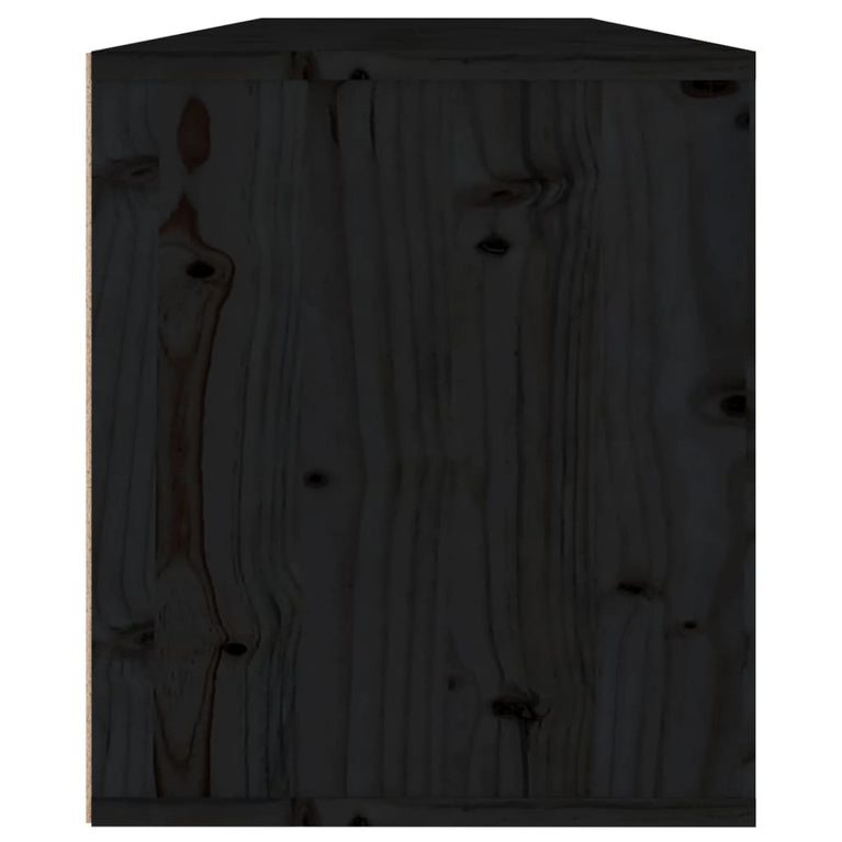 Wandkasten 2 st 60x30x35 cm massief grenenhout zwart MeubelReus