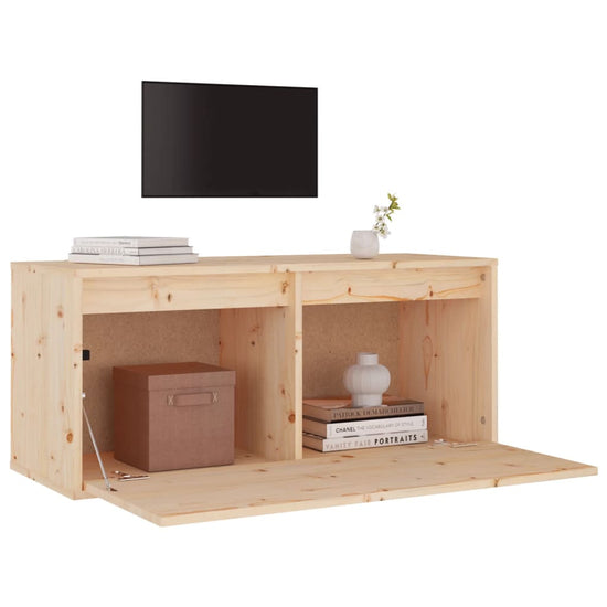 Wandkast 80x30x35 cm massief grenenhout MeubelReus