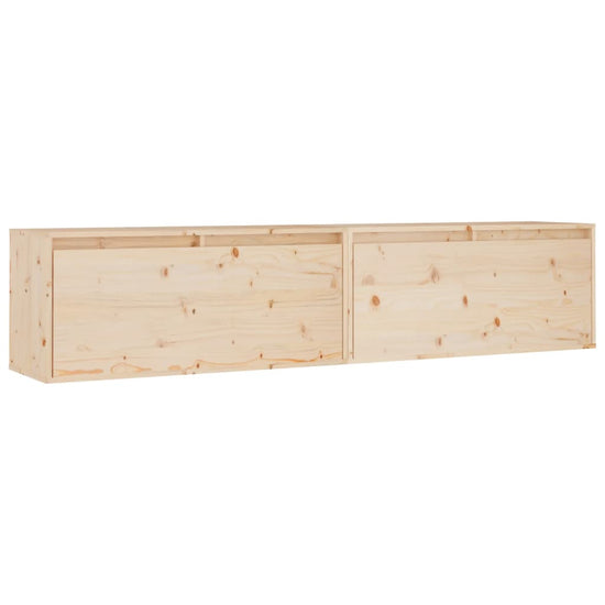 Wandkasten 2 st 80x30x35 cm massief grenenhout MeubelReus