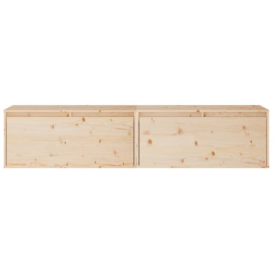 Wandkasten 2 st 80x30x35 cm massief grenenhout MeubelReus