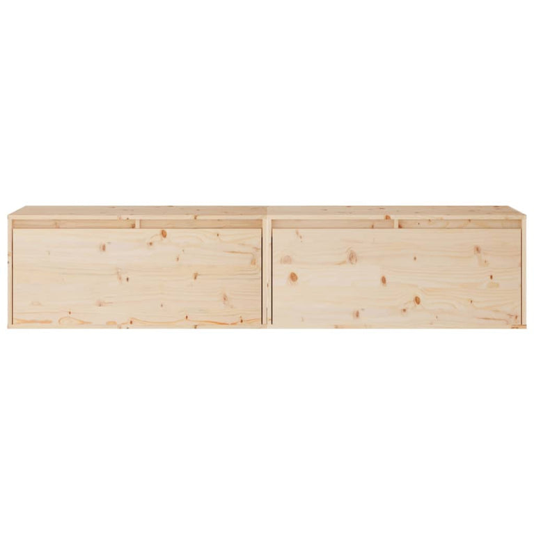 Wandkasten 2 st 80x30x35 cm massief grenenhout MeubelReus