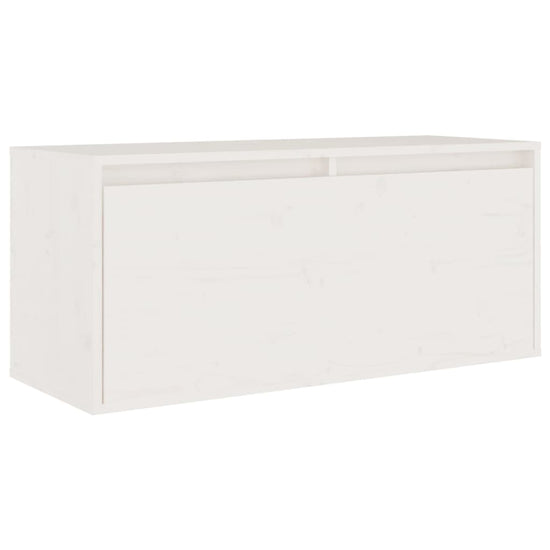 Wandkast 80x30x35 cm massief grenenhout wit MeubelReus