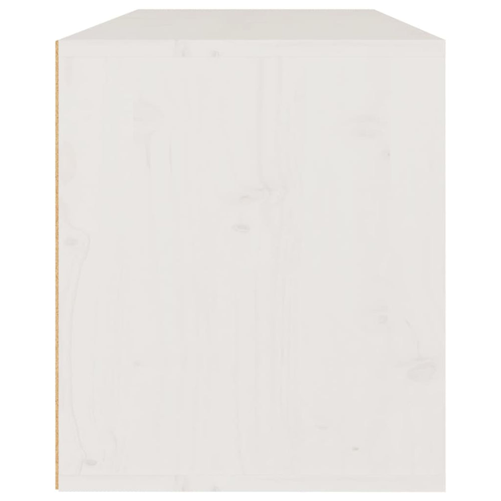 Wandkast 80x30x35 cm massief grenenhout wit MeubelReus
