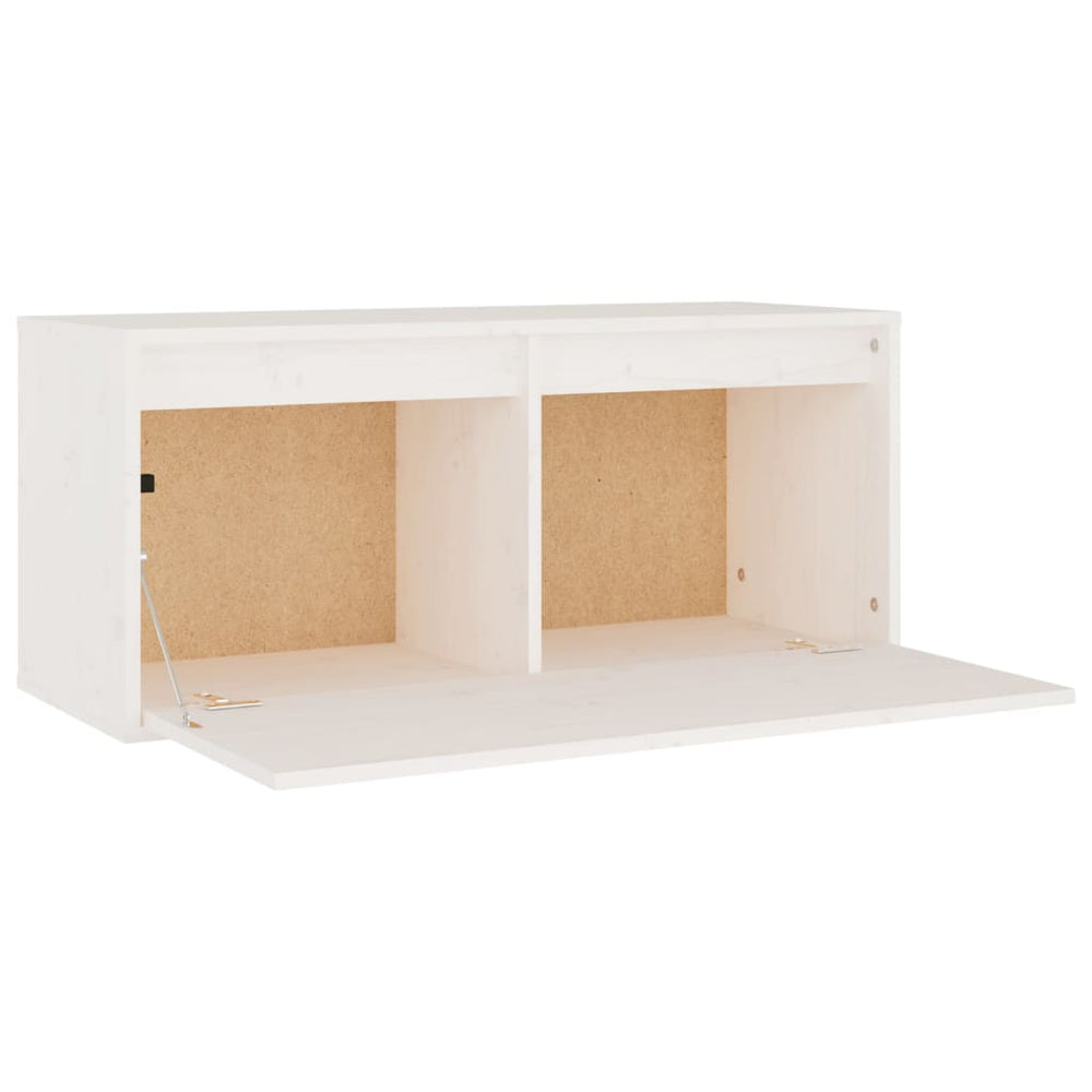 Wandkast 80x30x35 cm massief grenenhout wit MeubelReus
