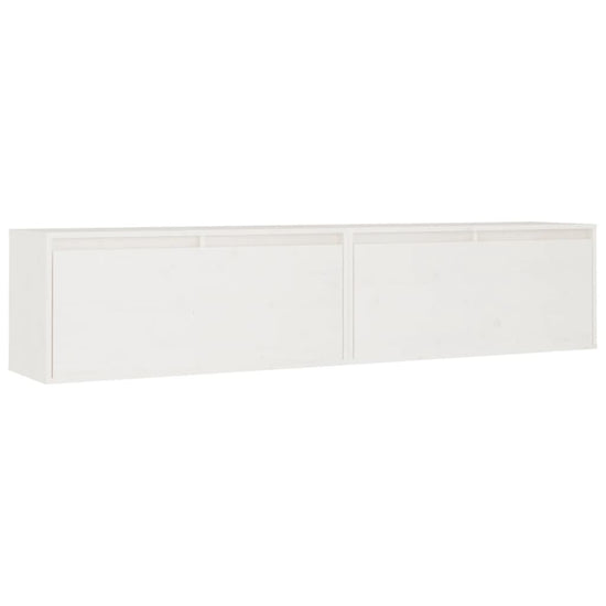 Wandkasten 2 st 80x30x35 cm massief grenenhout wit MeubelReus