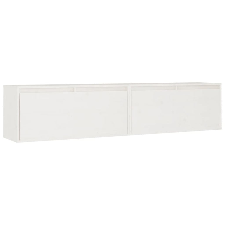 Wandkasten 2 st 80x30x35 cm massief grenenhout wit MeubelReus