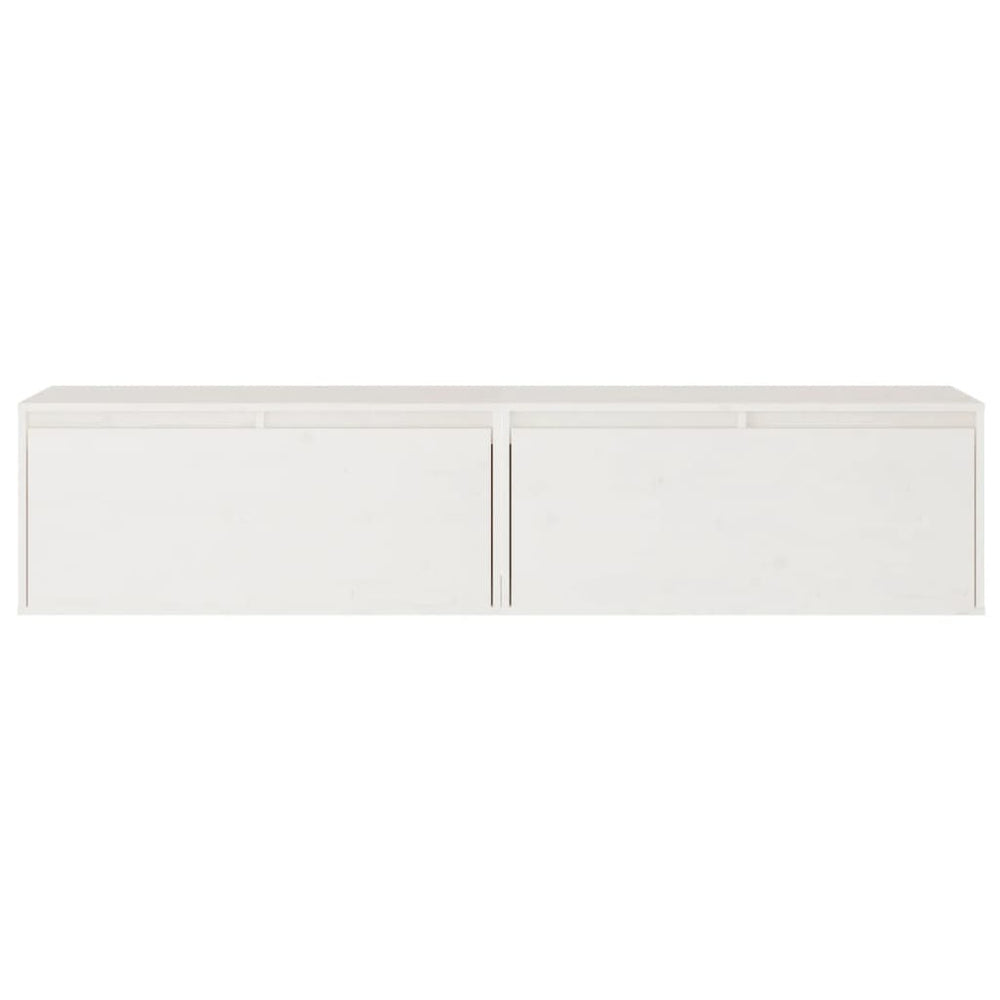 Wandkasten 2 st 80x30x35 cm massief grenenhout wit MeubelReus