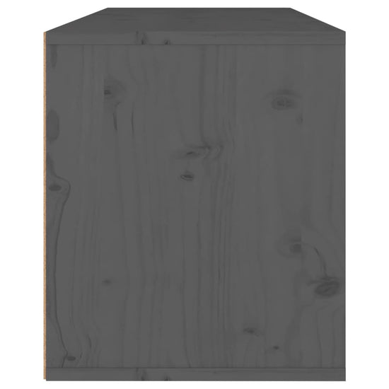 Wandkast 80x30x35 cm massief grenenhout grijs MeubelReus