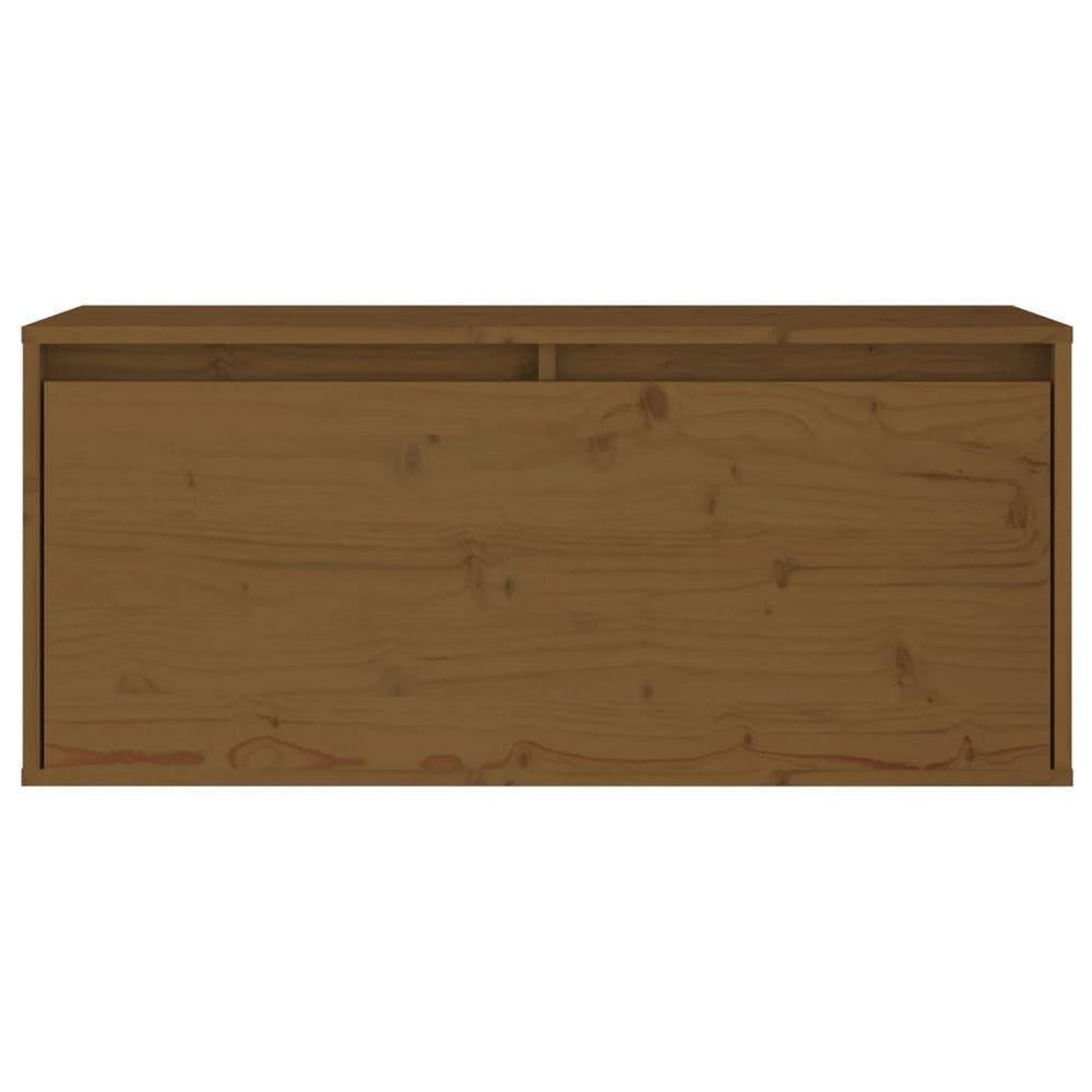 Wandkast 80x30x35 cm massief grenenhout honingbruin MeubelReus