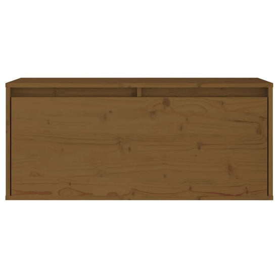 Wandkast 80x30x35 cm massief grenenhout honingbruin MeubelReus