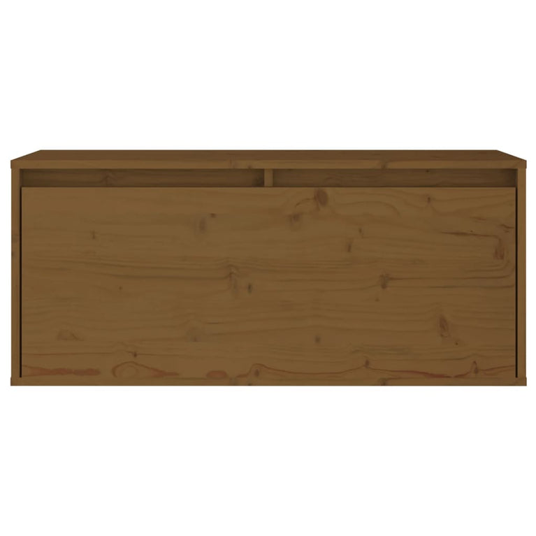 Wandkast 80x30x35 cm massief grenenhout honingbruin MeubelReus