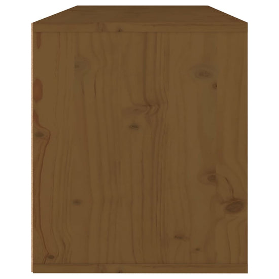 Wandkast 80x30x35 cm massief grenenhout honingbruin MeubelReus