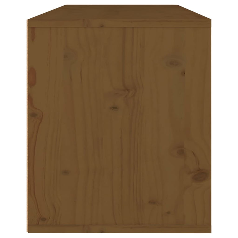 Wandkast 80x30x35 cm massief grenenhout honingbruin MeubelReus