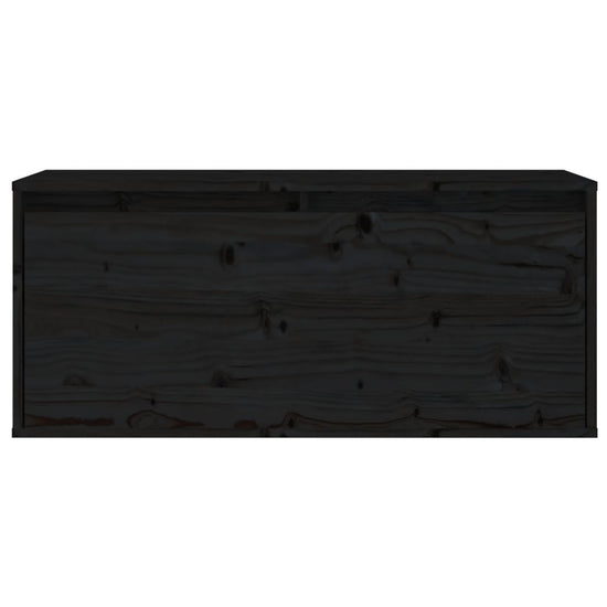 Wandkast 80x30x35 cm massief grenenhout zwart MeubelReus