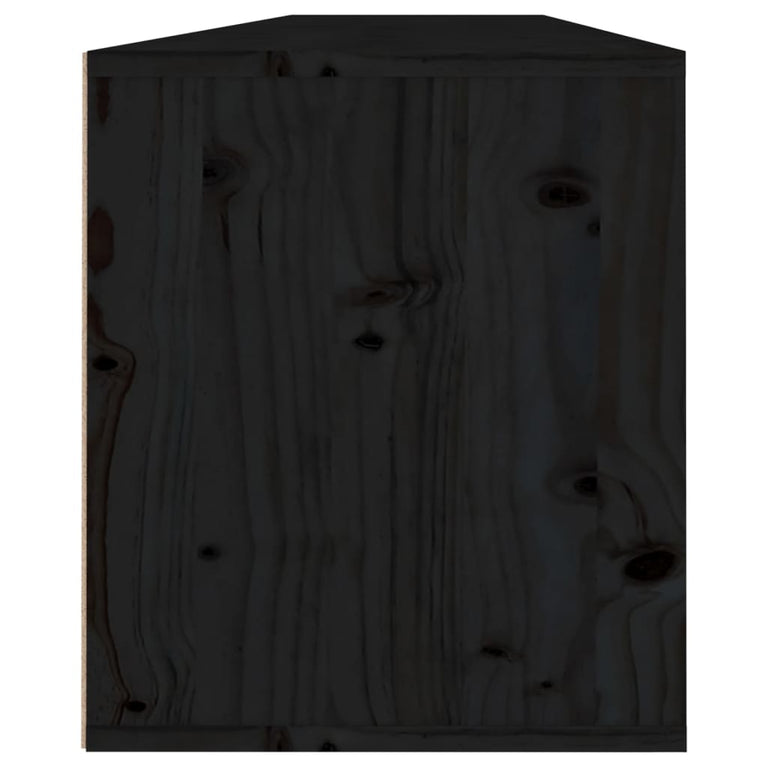 Wandkasten 2 st 80x30x35 cm massief grenenhout zwart MeubelReus