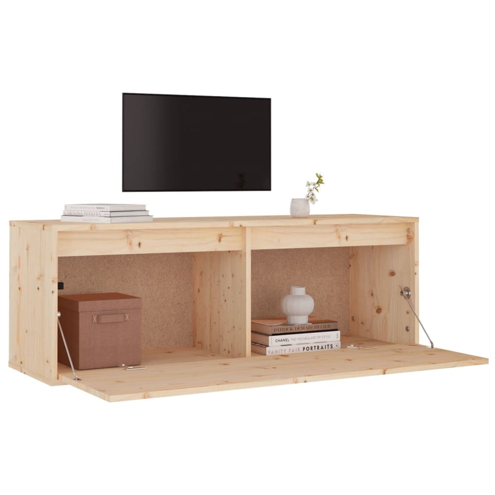 Wandkast 100x30x35 cm massief grenenhout MeubelReus