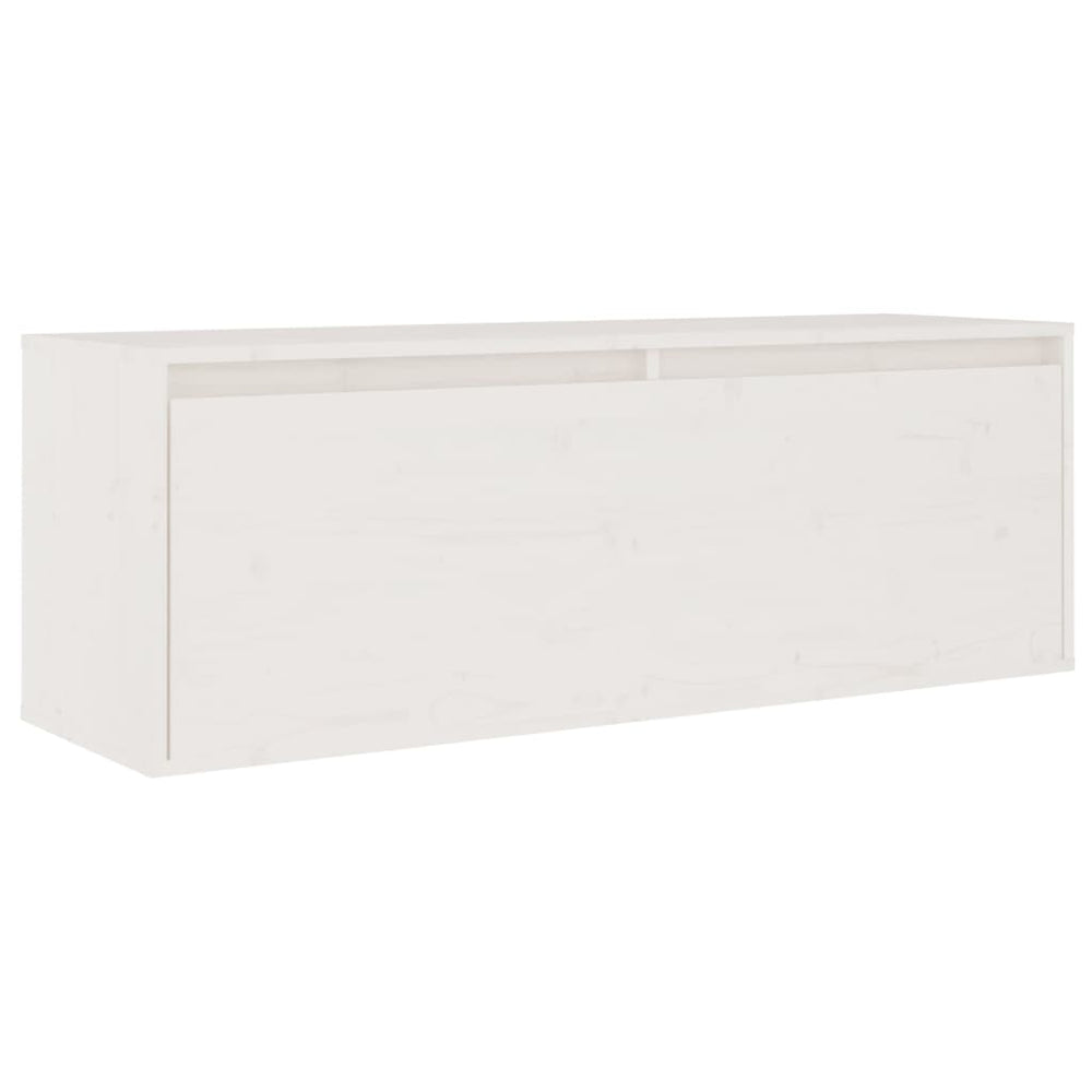 Wandkast 100x30x35 cm massief grenenhout wit MeubelReus