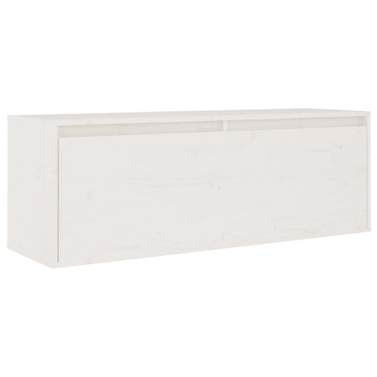 Wandkast 100x30x35 cm massief grenenhout wit MeubelReus