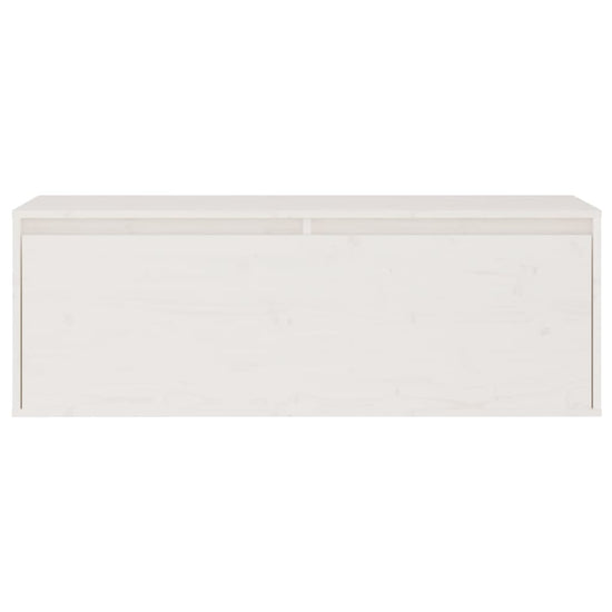 Wandkast 100x30x35 cm massief grenenhout wit MeubelReus