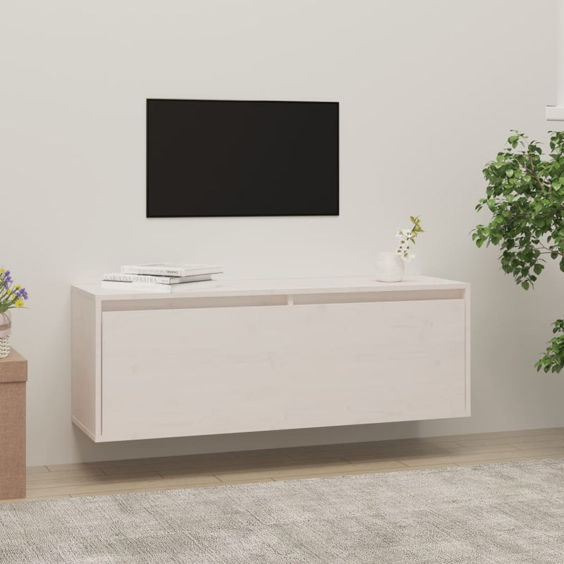 Wandkast 100x30x35 cm massief grenenhout wit MeubelReus