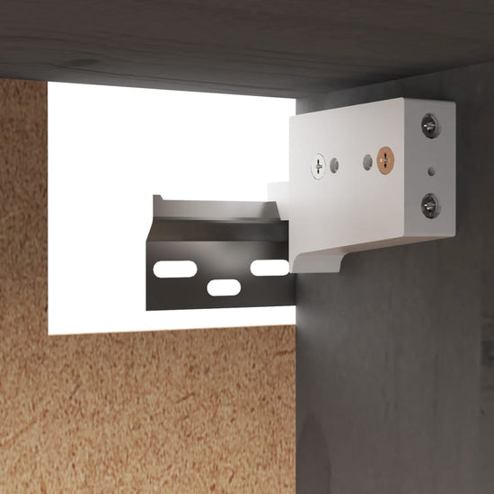 Wandkast 100x30x35 cm massief grenenhout grijs MeubelReus