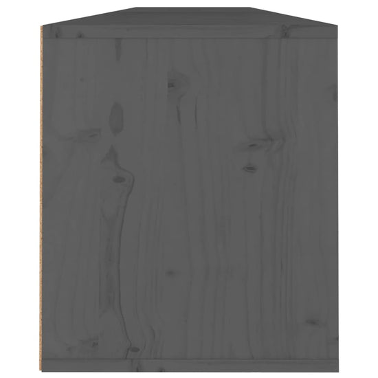 Wandkasten 2 st 100x30x35 cm massief grenenhout grijs MeubelReus