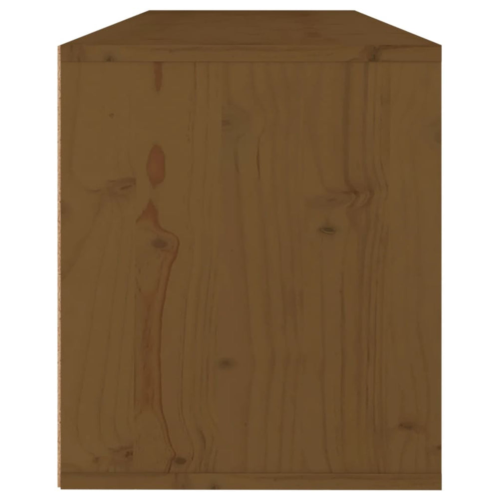 Wandkast 100x30x35 cm massief grenenhout honingbruin MeubelReus
