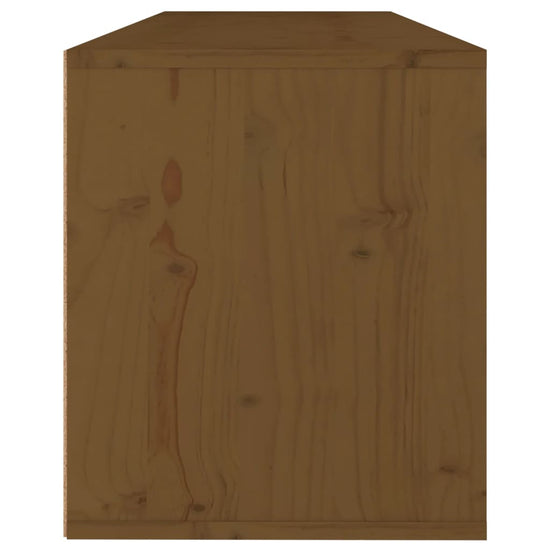 Wandkast 100x30x35 cm massief grenenhout honingbruin MeubelReus