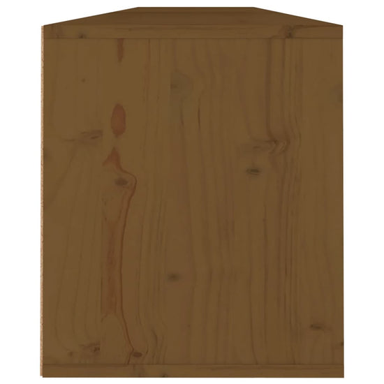 Wandkasten 2 st 100x30x35 cm massief grenenhout honingbruin MeubelReus