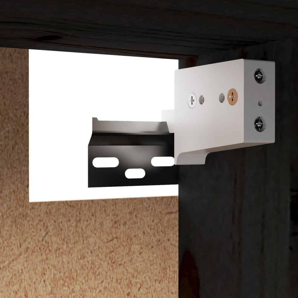 Wandkast 100x30x35 cm massief grenenhout zwart MeubelReus