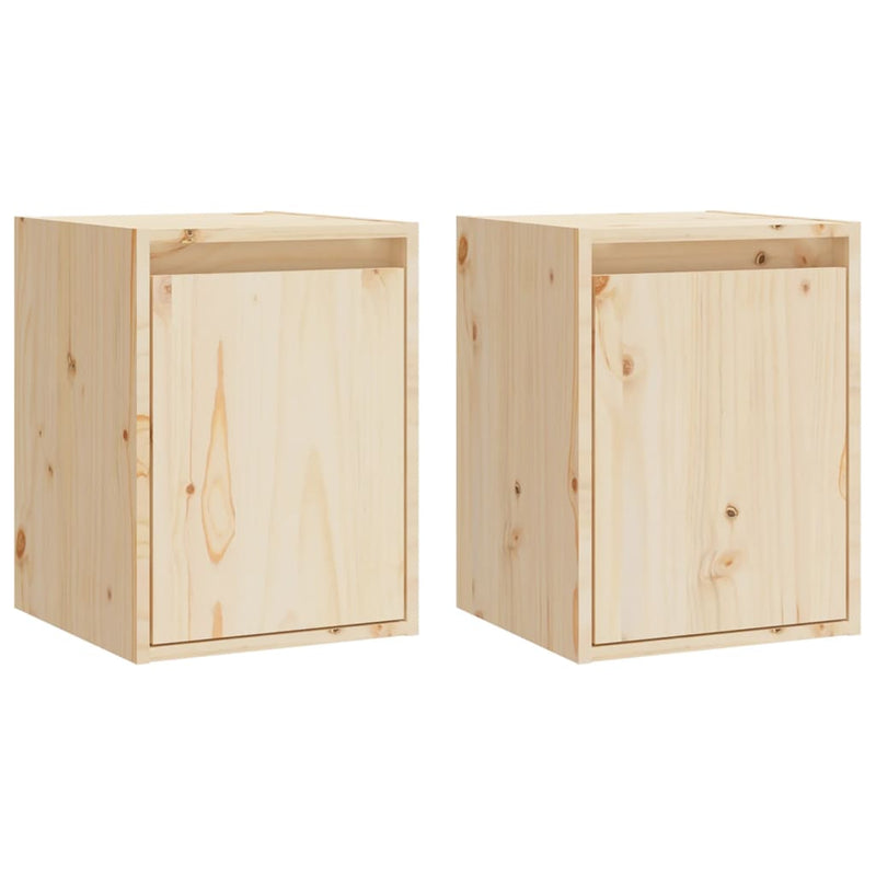 Wandkasten 2 st 30x30x40 cm massief grenenhout MeubelReus