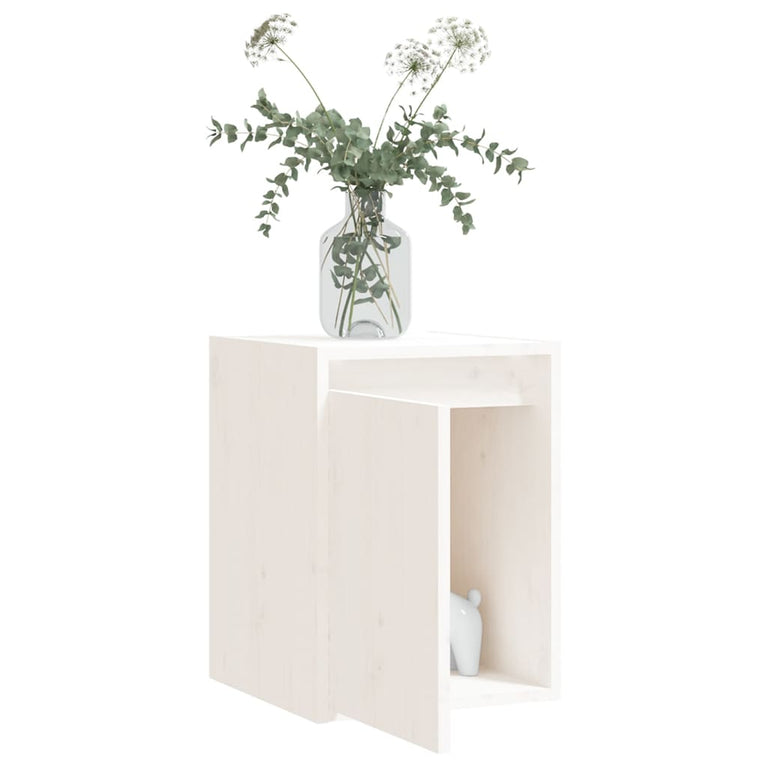 Wandkast 30x30x40 cm massief grenenhout wit MeubelReus