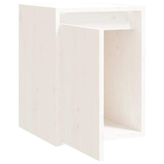 Wandkast 30x30x40 cm massief grenenhout wit MeubelReus
