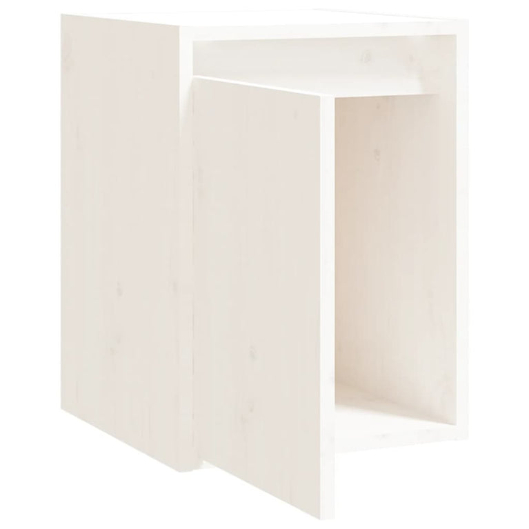 Wandkast 30x30x40 cm massief grenenhout wit MeubelReus