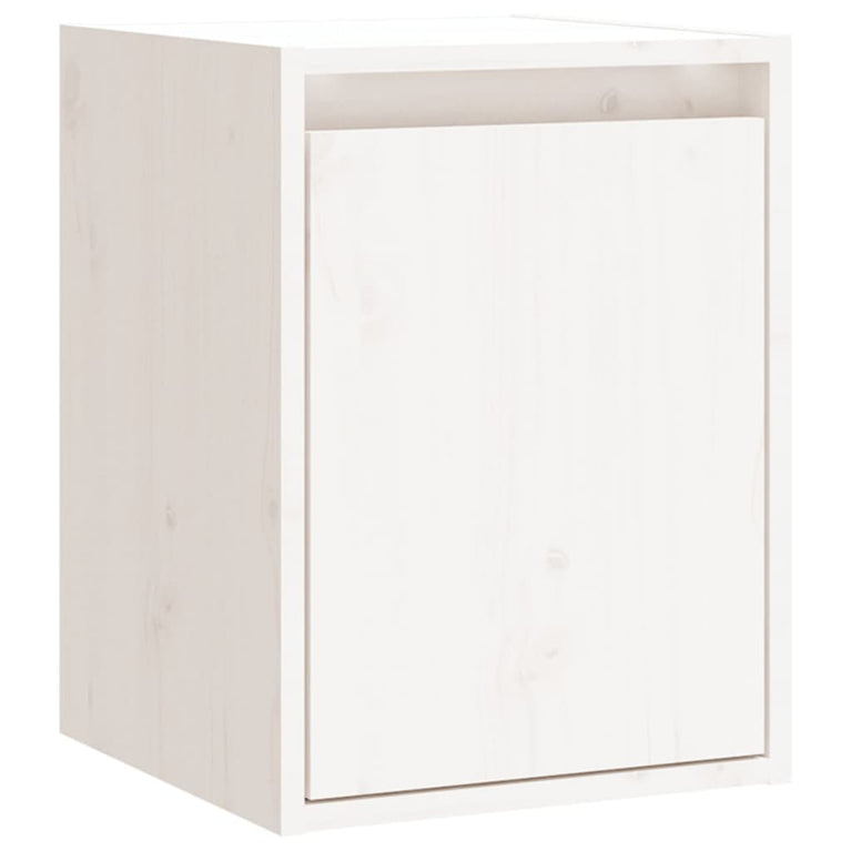 Wandkasten 2 st 30x30x40 cm massief grenenhout wit MeubelReus