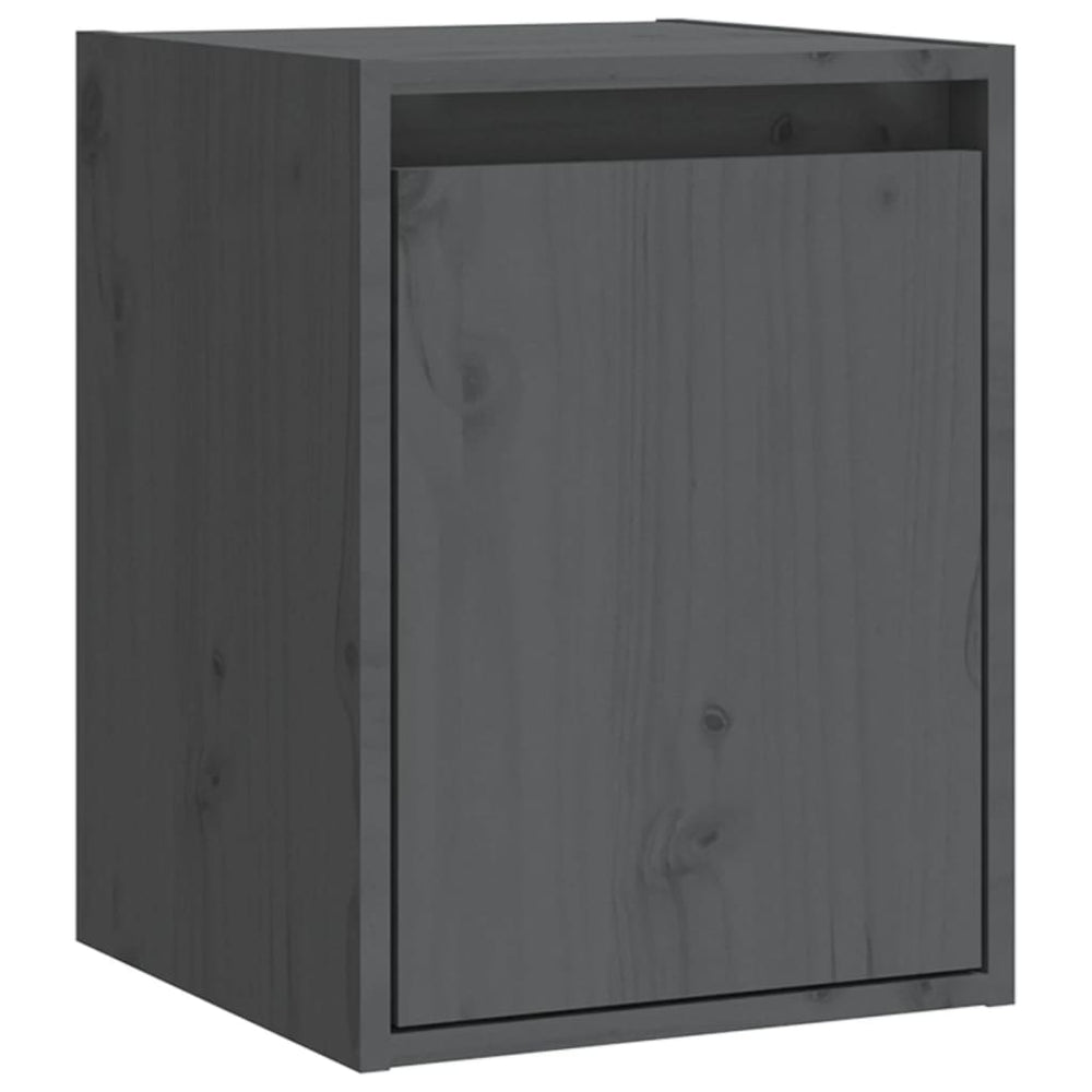 Wandkast 30x30x40 cm massief grenenhout grijs MeubelReus