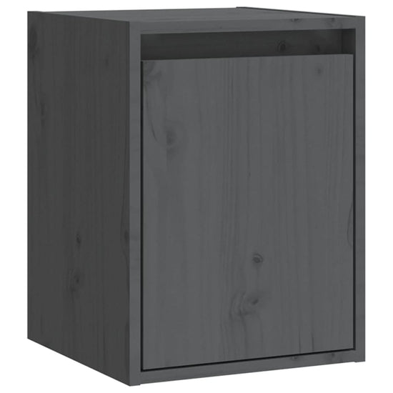 Wandkast 30x30x40 cm massief grenenhout grijs MeubelReus