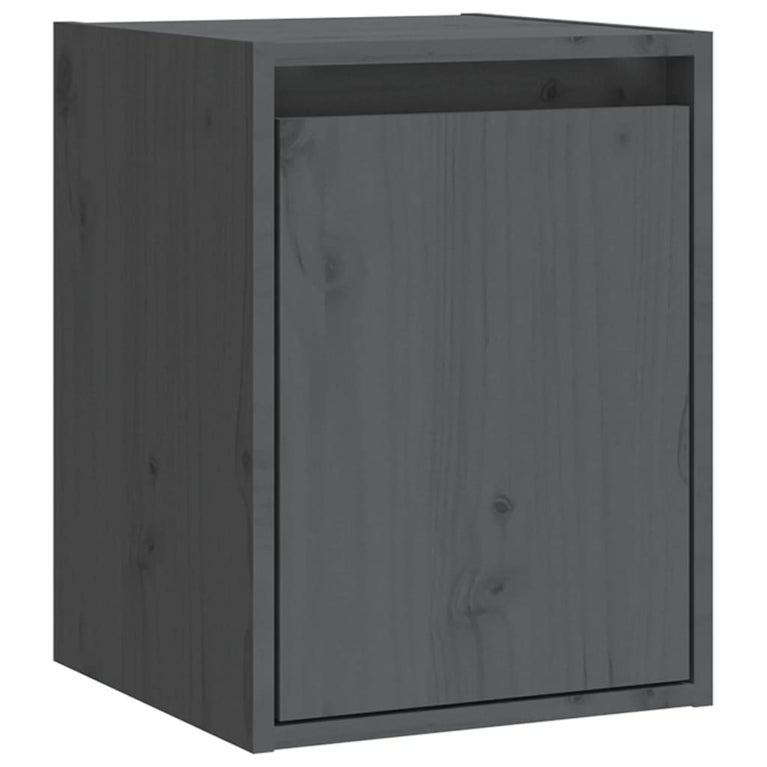 Wandkast 30x30x40 cm massief grenenhout grijs MeubelReus
